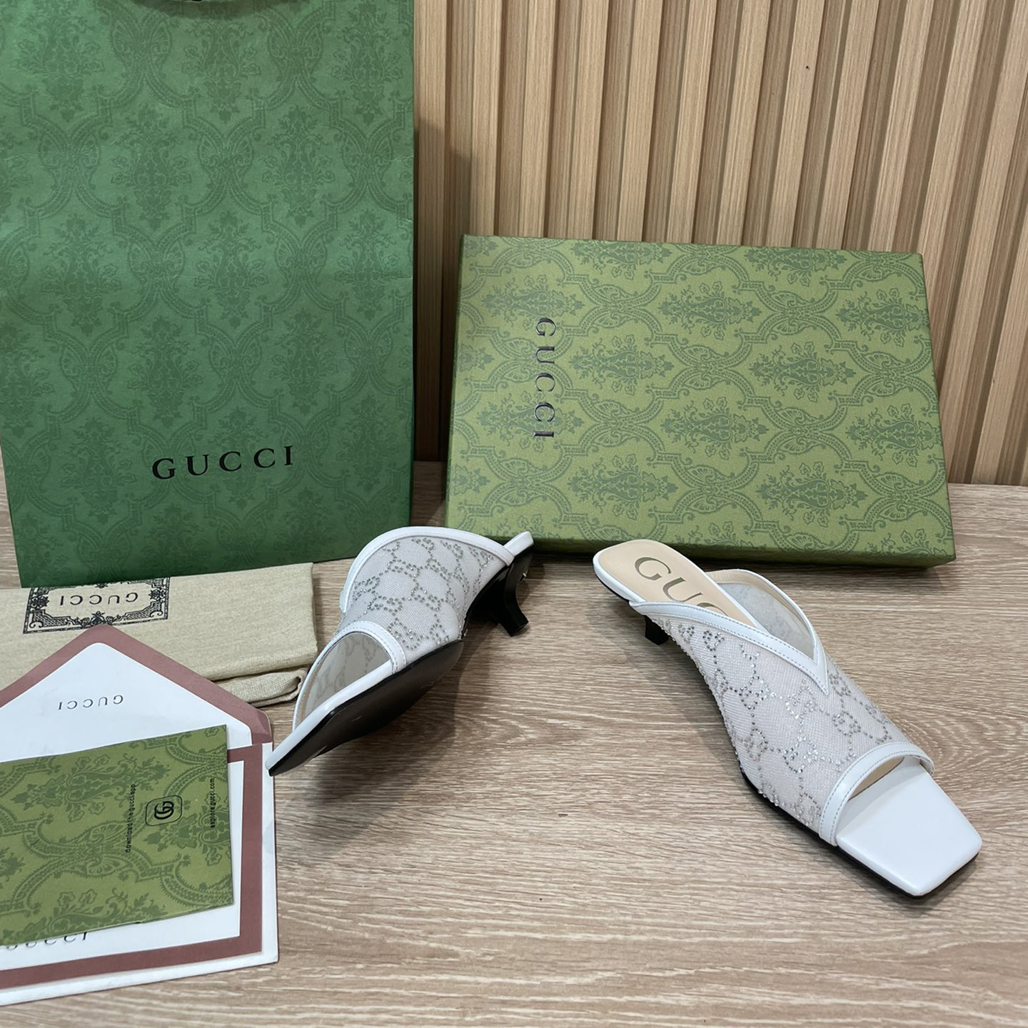 Gucci Women's GG Sandal With Heel Height Of 3.5cm - FashionPlug