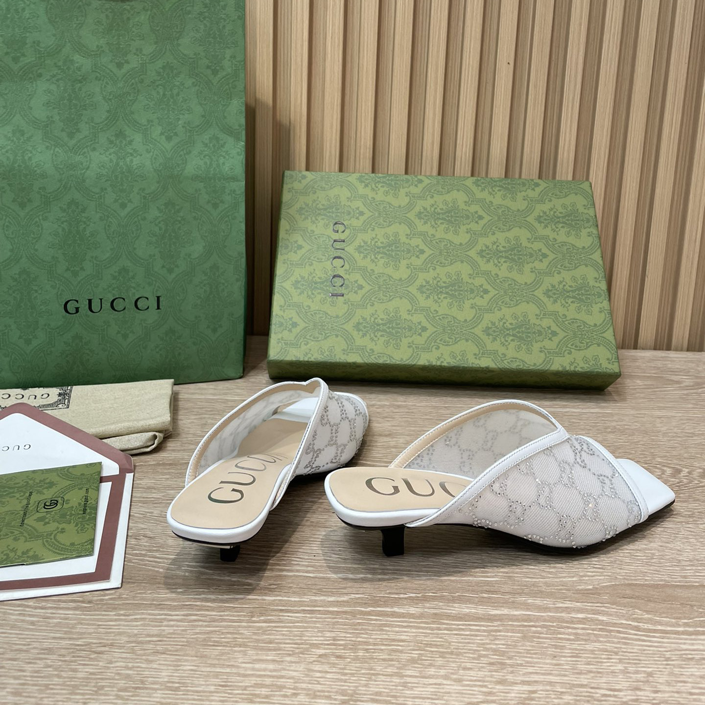 Gucci Women's GG Sandal With Heel Height Of 3.5cm - FashionPlug