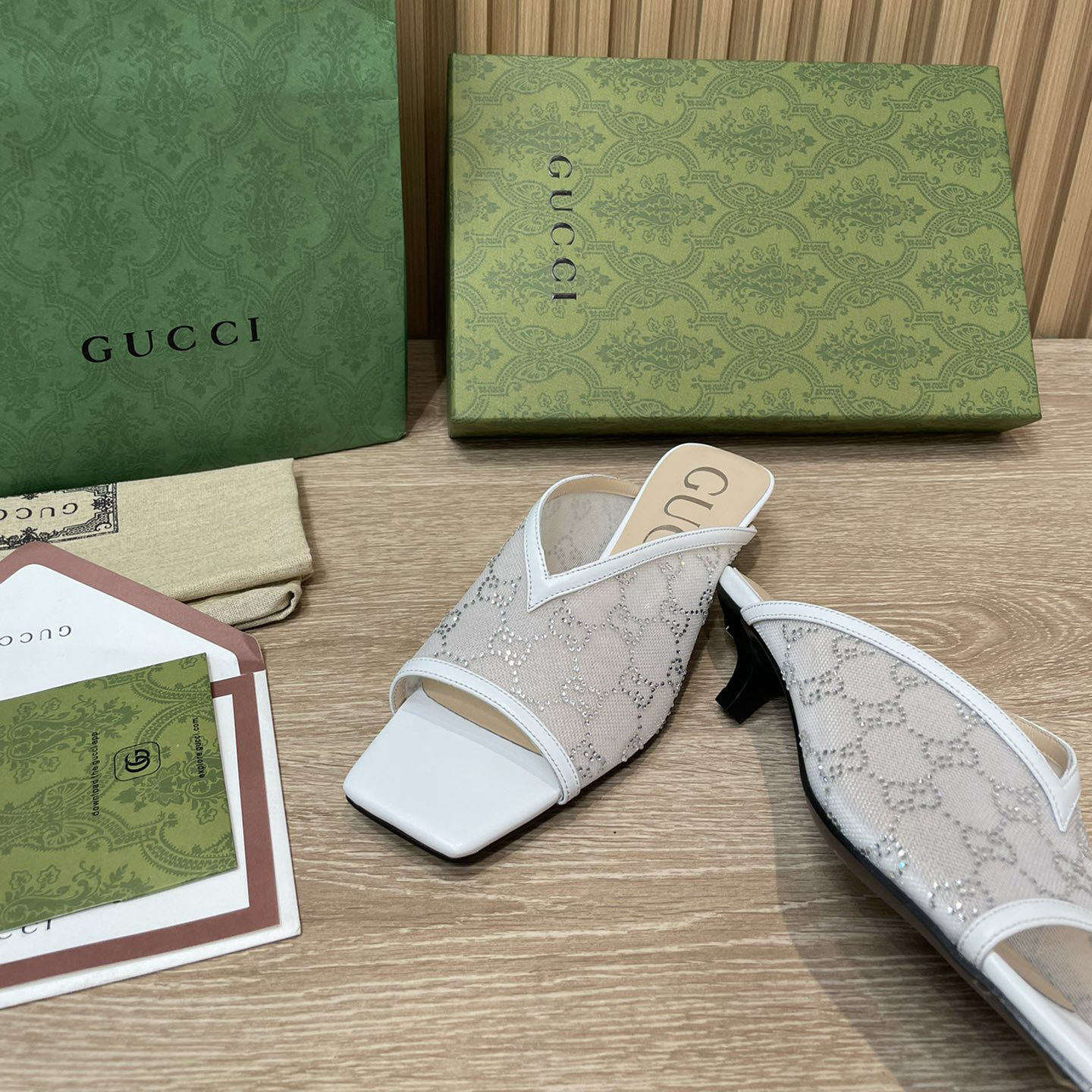 Gucci Women's GG Sandal With Heel Height Of 3.5cm - FashionPlug