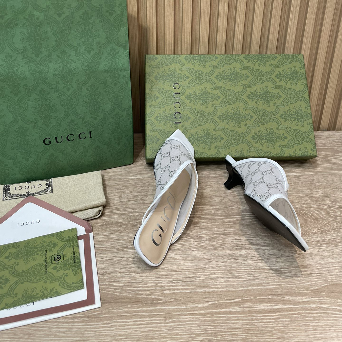 Gucci Women's GG Sandal With Heel Height Of 3.5cm - FashionPlug