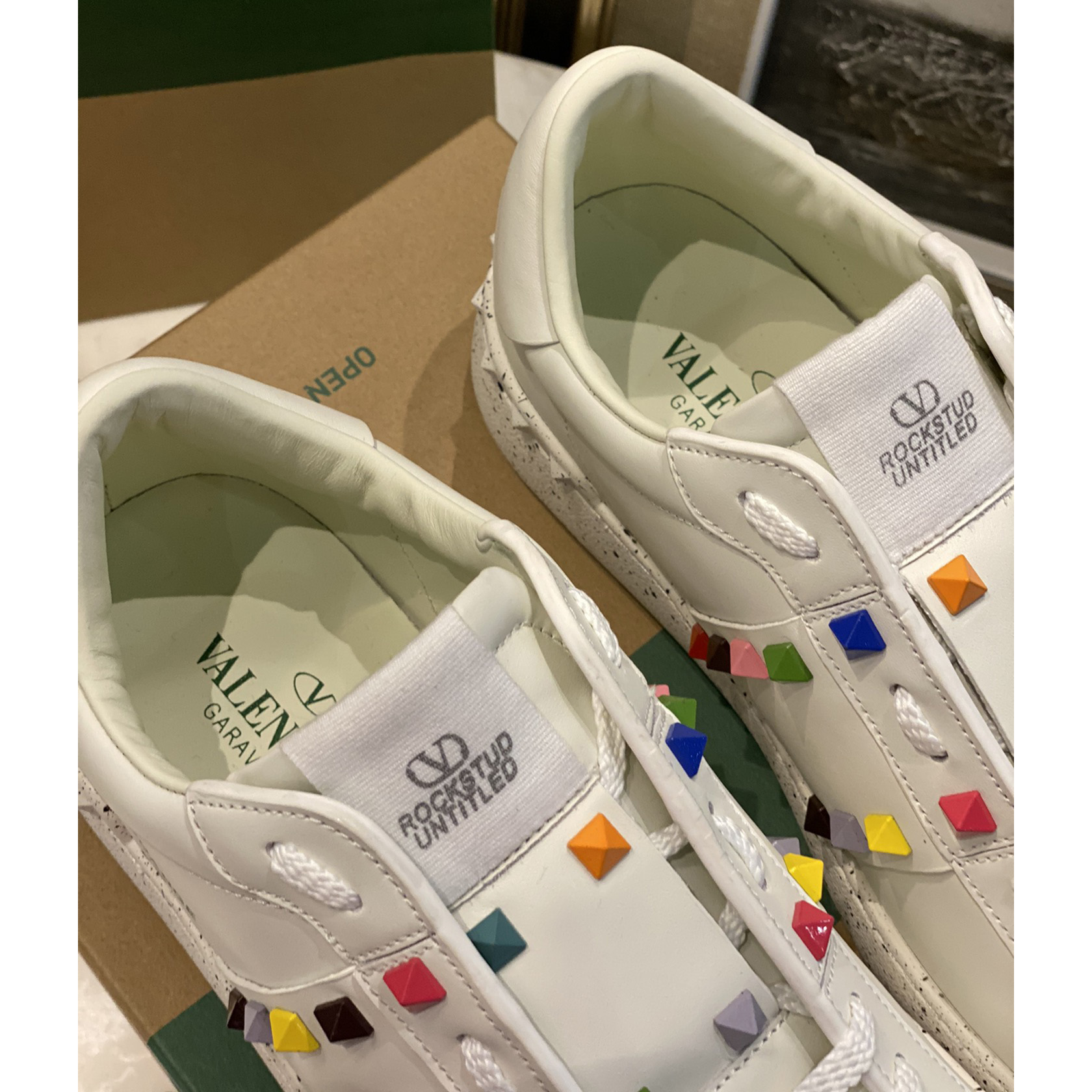 Valenti  Open For A Change Sneaker In Bio-Based Material In White/Multicolor - FashionPlug