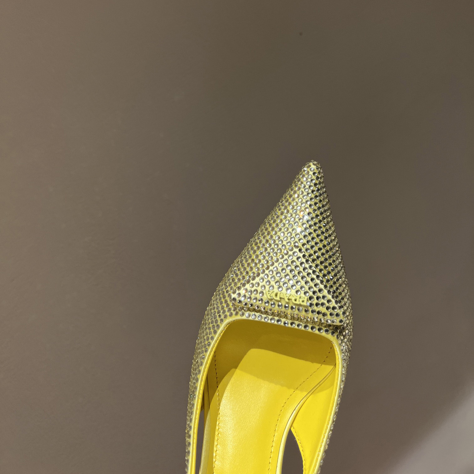 Prada Satin Sling-Back Pumps With Crystals(5.5cm) - FashionPlug