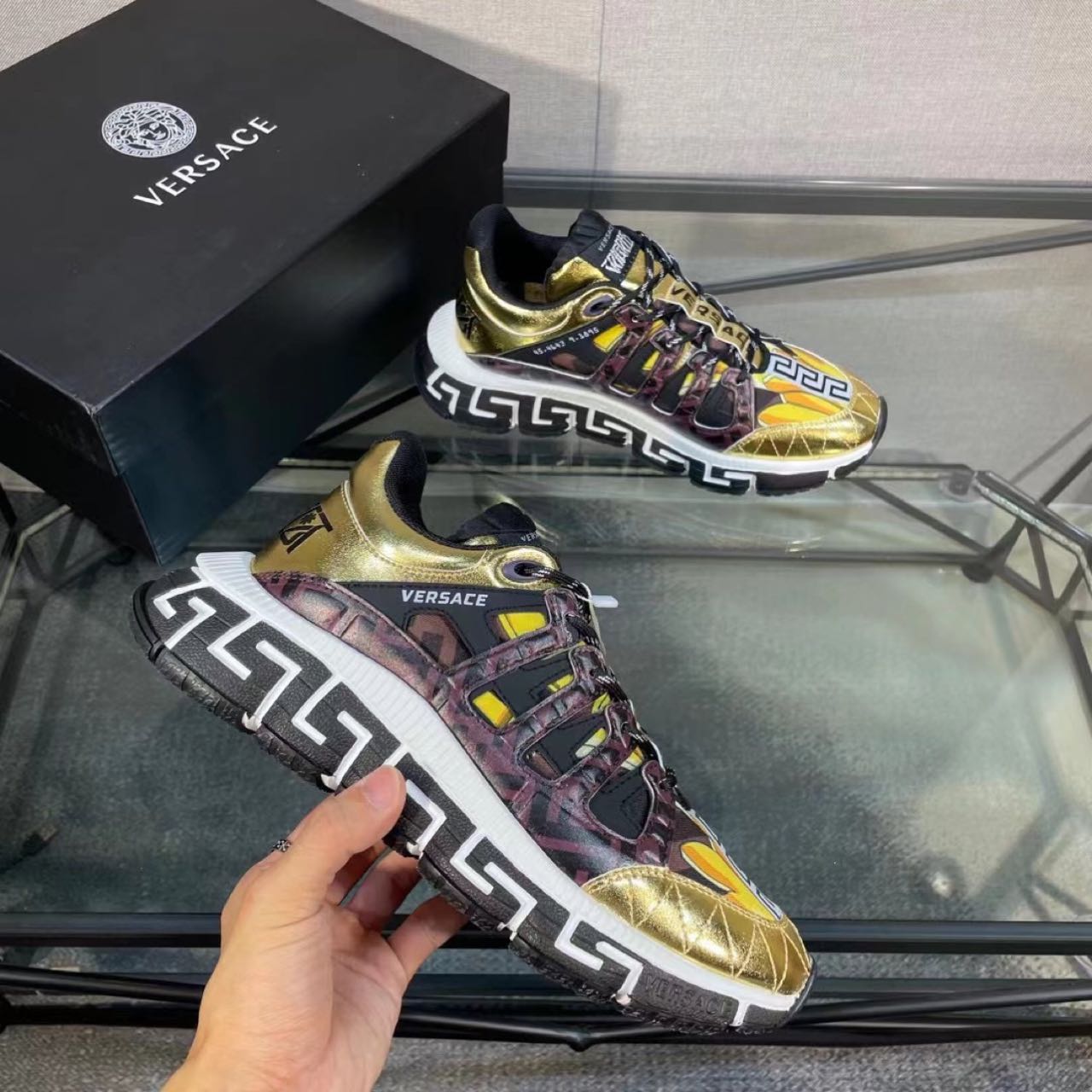 Versace Fendace Trigreca Sneakers - FashionPlug