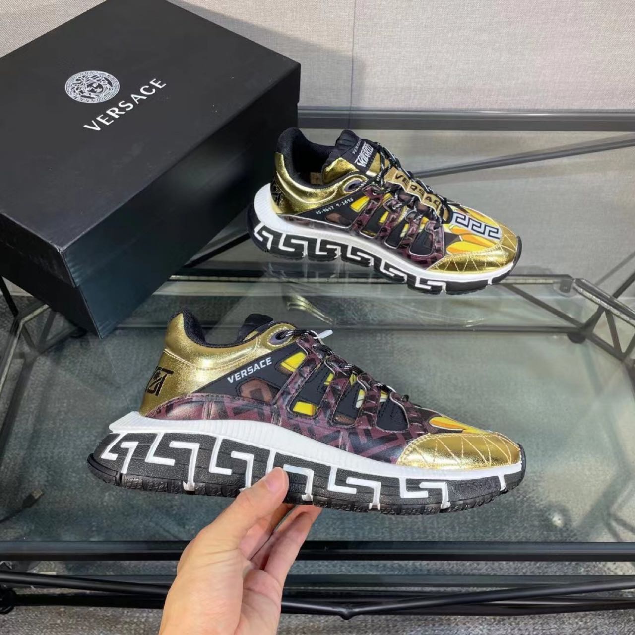 Versace Fendace Trigreca Sneakers - FashionPlug