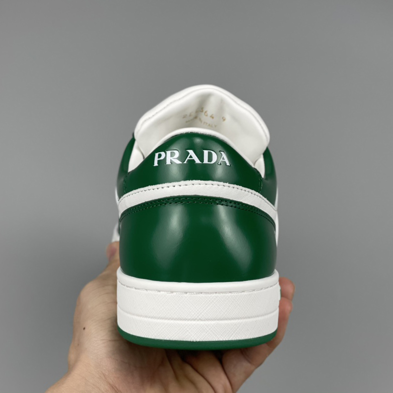 Prada Downtown Leather Sneakers - FashionPlug