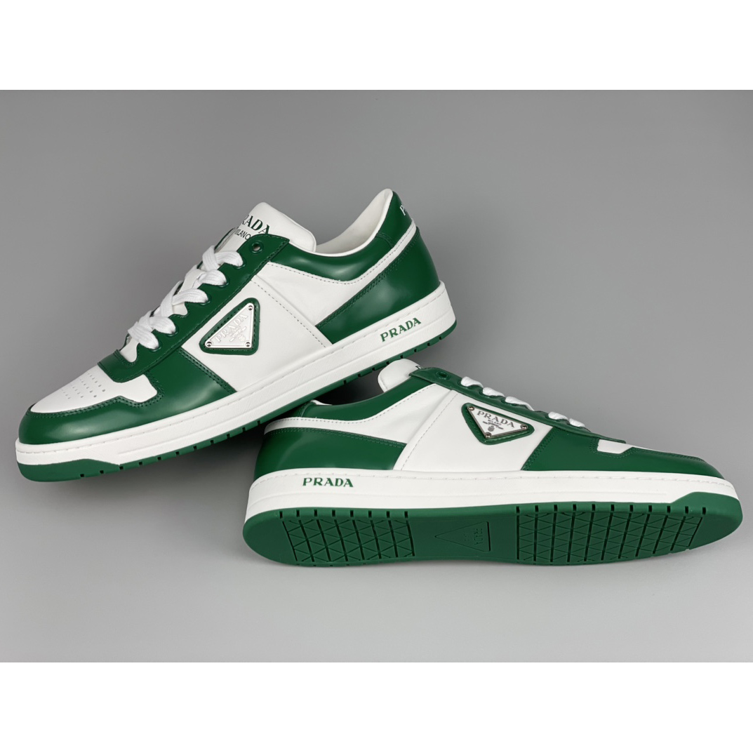Prada Downtown Leather Sneakers - FashionPlug