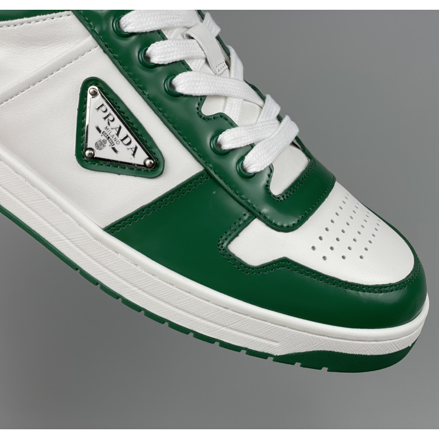Prada Downtown Leather Sneakers - FashionPlug