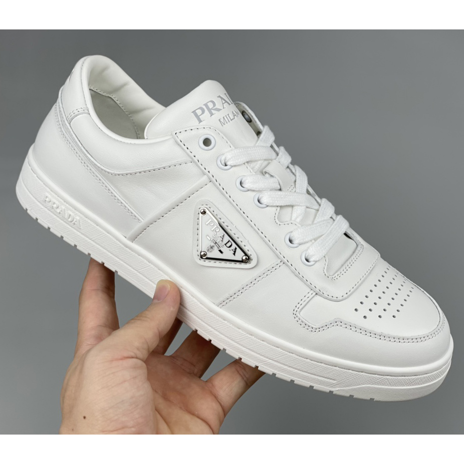 Prada Downtown Leather Sneakers - FashionPlug
