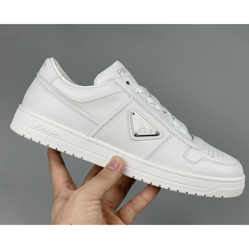 Prada Downtown Leather Sneakers - FashionPlug