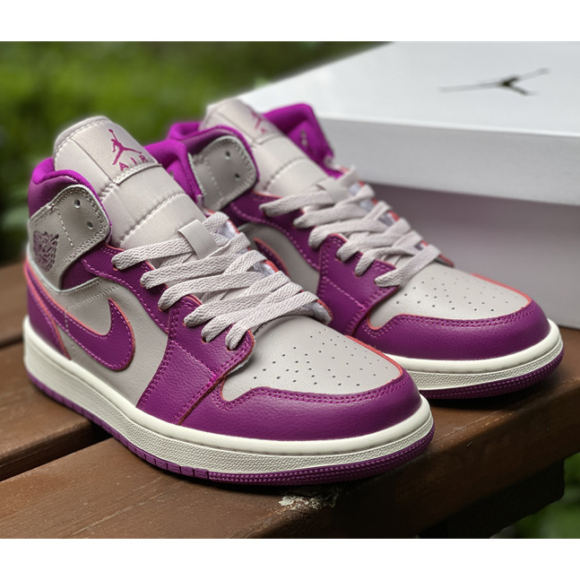 Air Jordan 1 Mid Magenta Sneaker    BQ6472-501 - FashionPlug