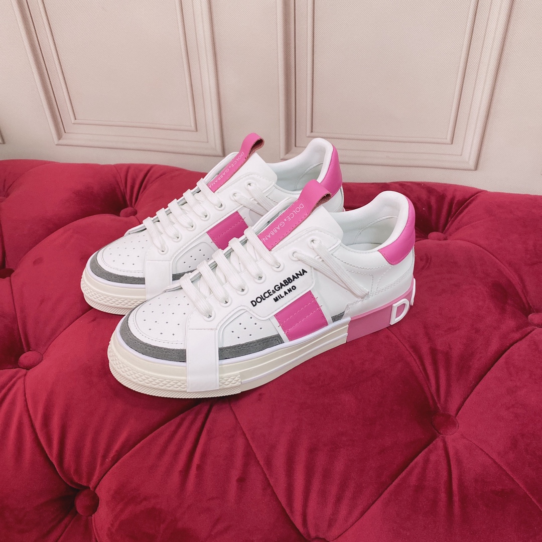 Dolce & Gabbana Calfskin Custom 2.Zero Sneakers With Contrasting Details - FashionPlug
