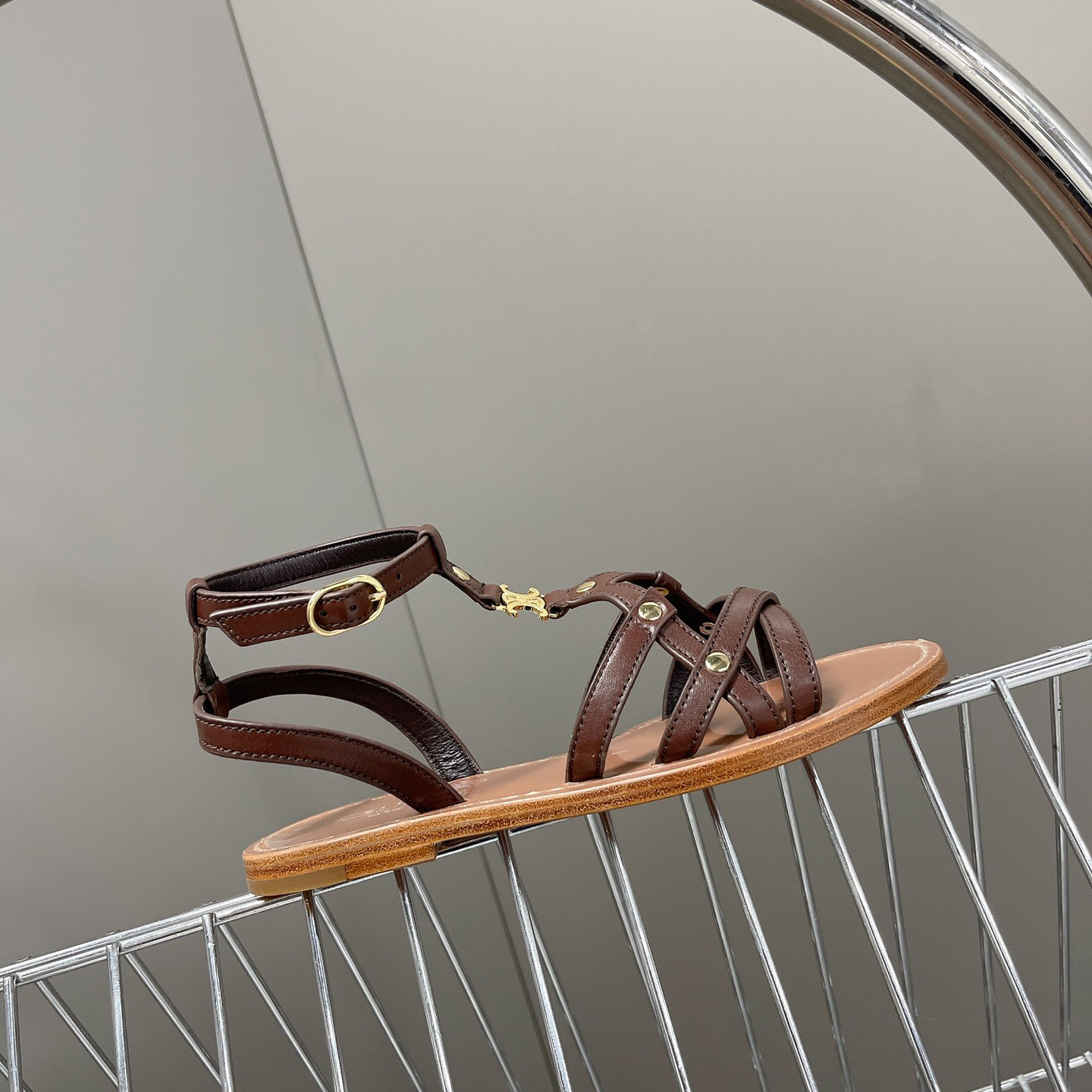 Celine Taillat Triomphe Sandal In Light Brown - FashionPlug