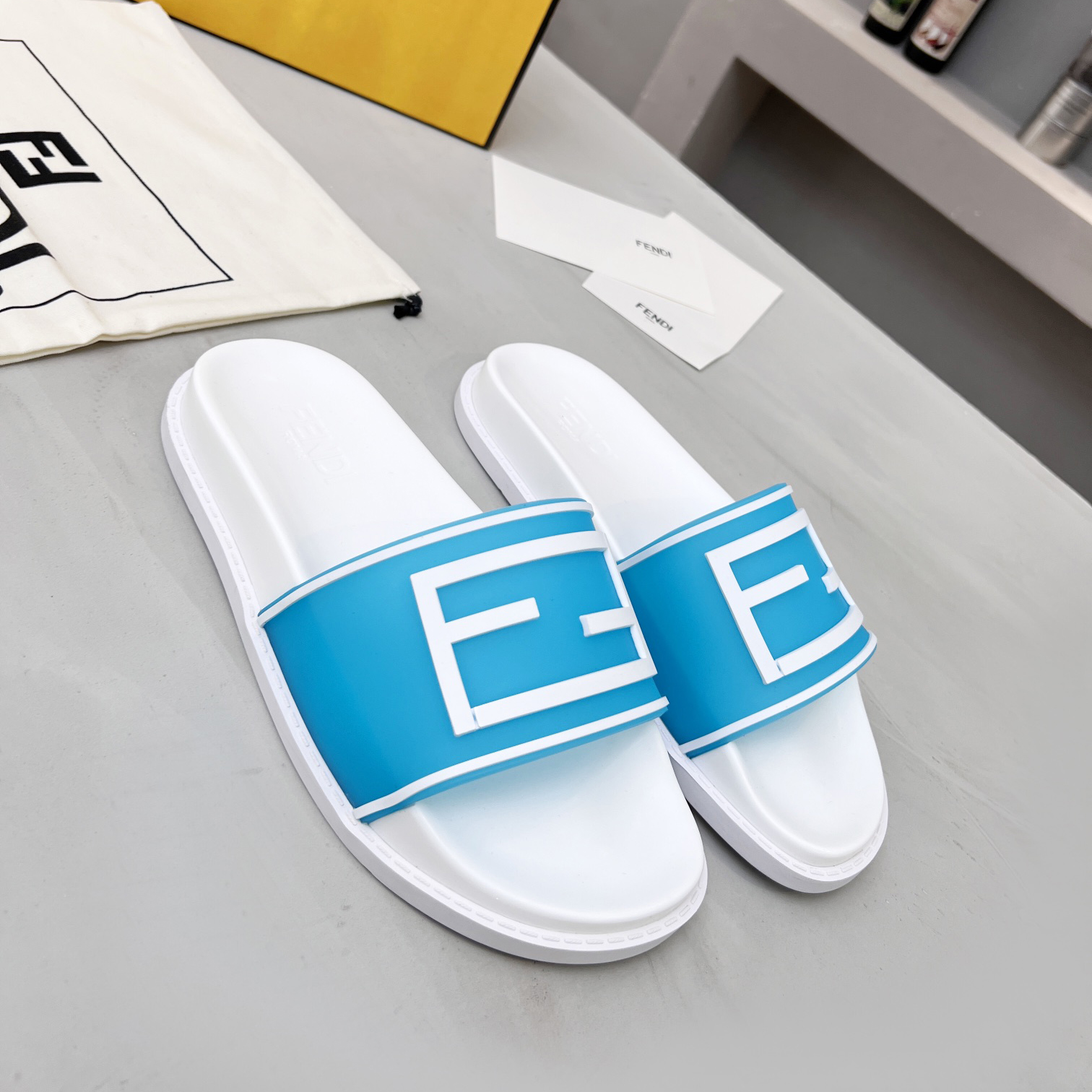 Fendi Baguette Slides - FashionPlug