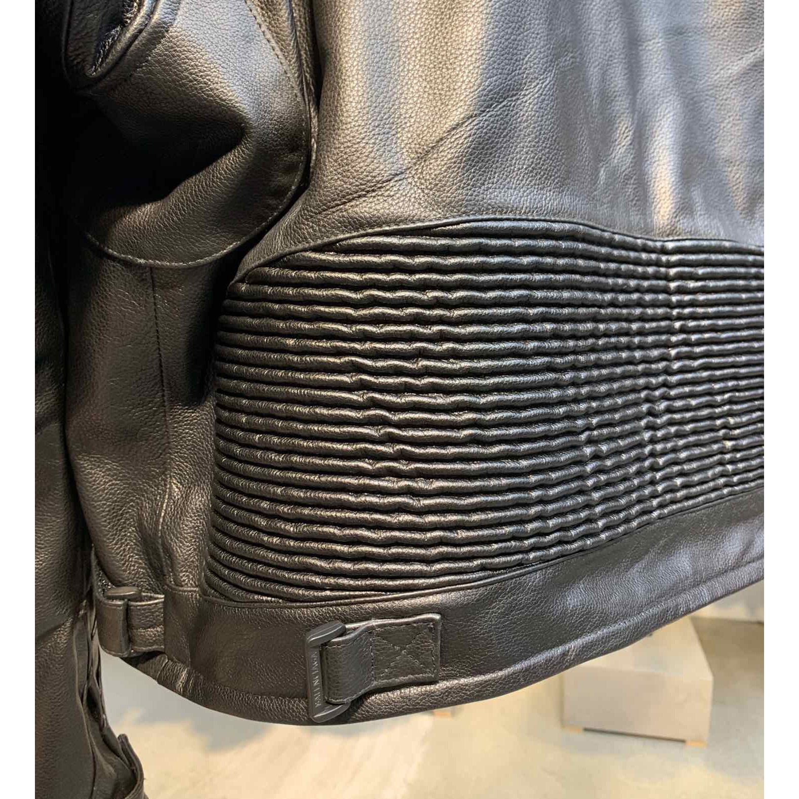 Balenciaga Upcycled Biker Jacket In Black Calfskin - FashionPlug