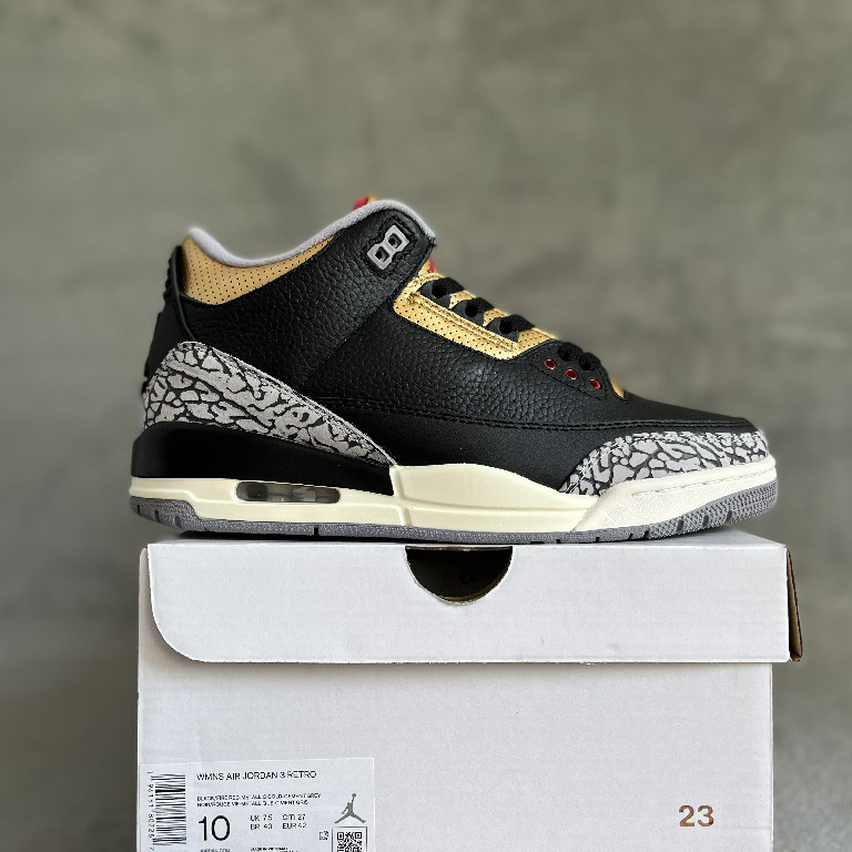 Jordan 3 Retro Black Gold  Sneakers  CK9246-067 - FashionPlug