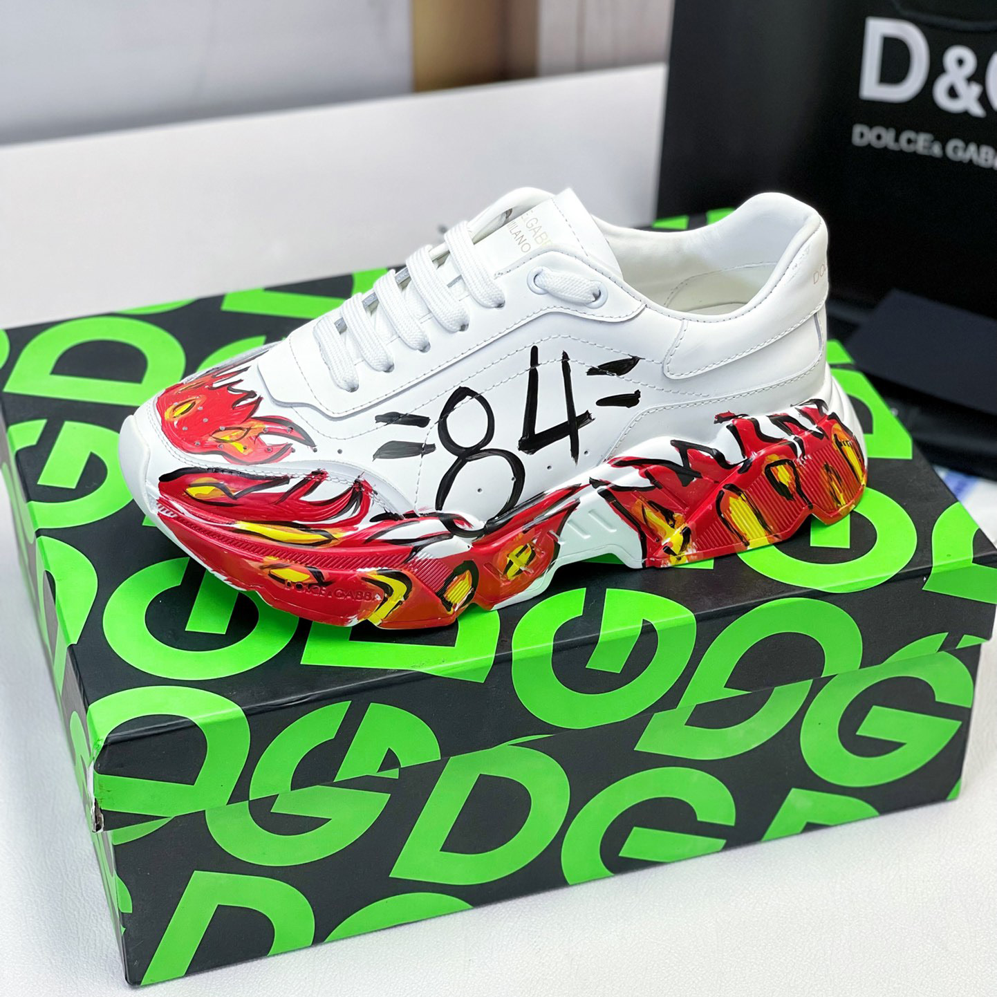 Dolce & Gabbana Calfskin Nappa Daymaster Sneakers - FashionPlug
