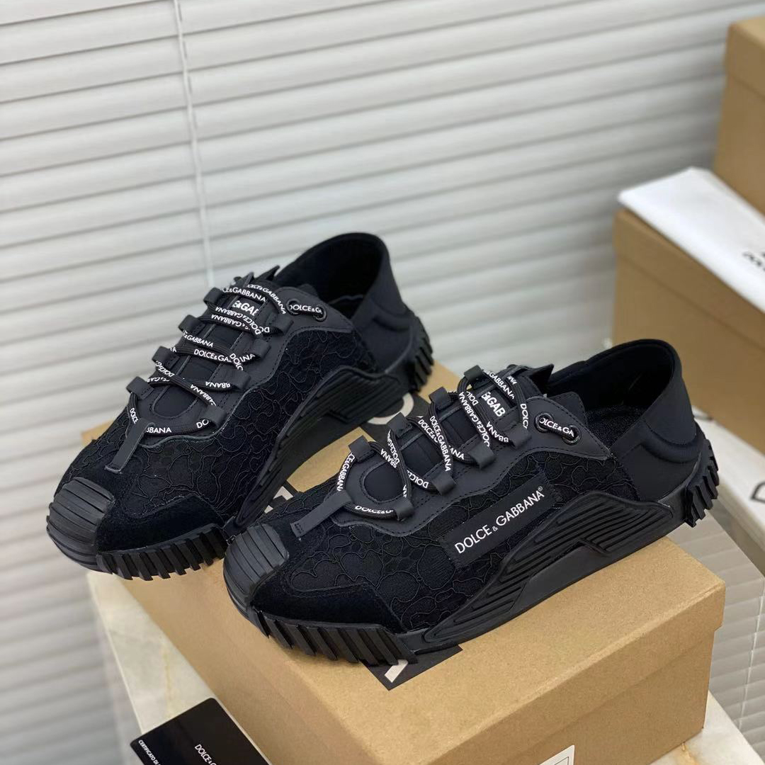 Dolce & Gabbana Mixed-Materials NS1 Slip-On Sneakers - FashionPlug