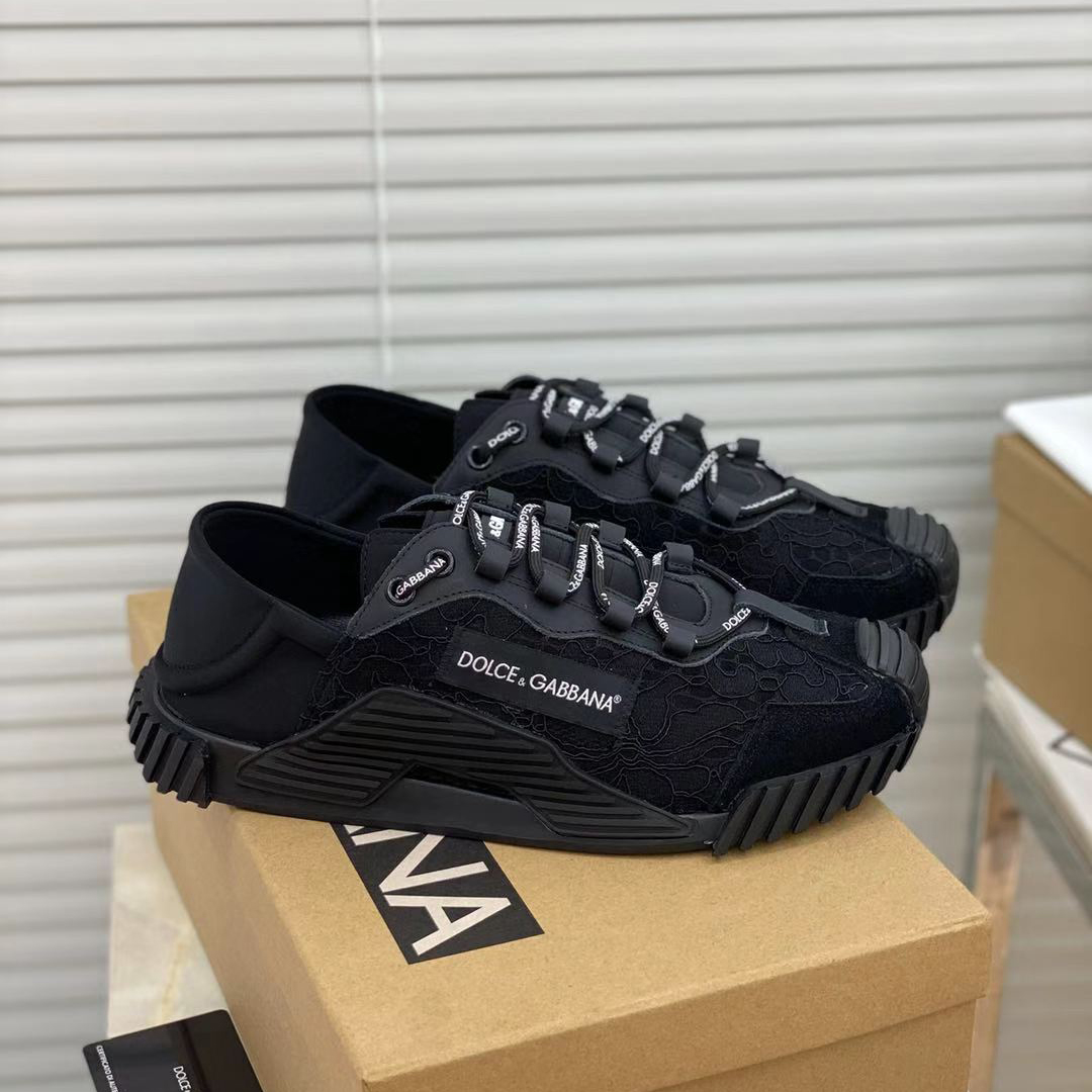 Dolce & Gabbana Mixed-Materials NS1 Slip-On Sneakers - FashionPlug
