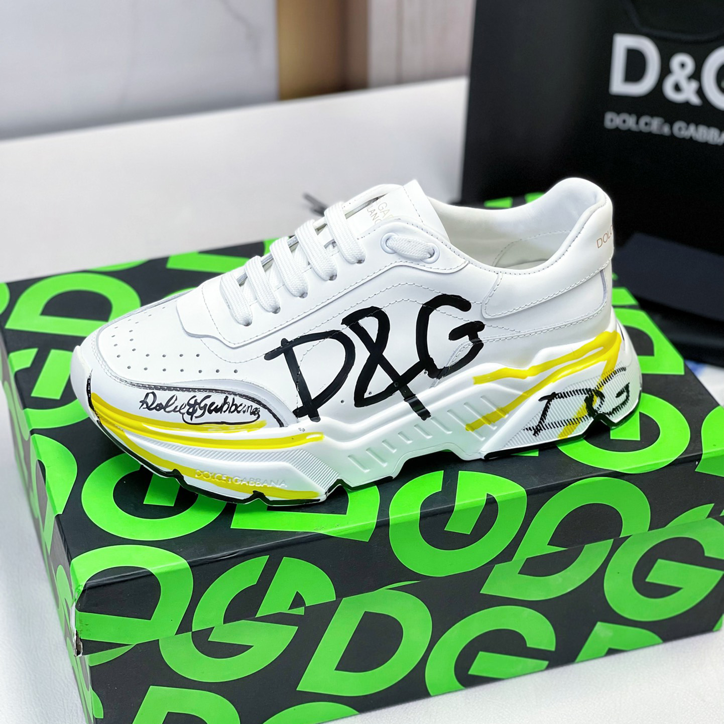 Dolce & Gabbana Calfskin Nappa Daymaster Sneakers - FashionPlug
