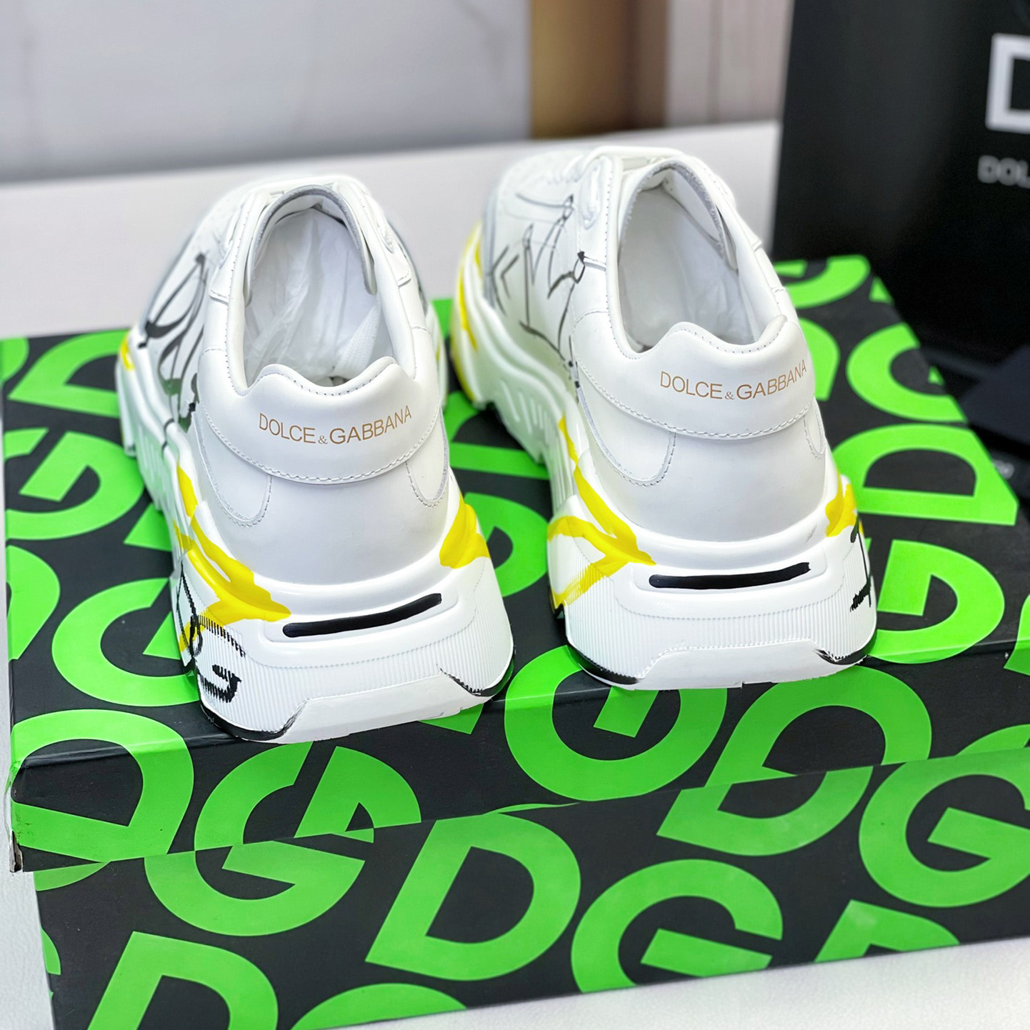Dolce & Gabbana Calfskin Nappa Daymaster Sneakers - FashionPlug