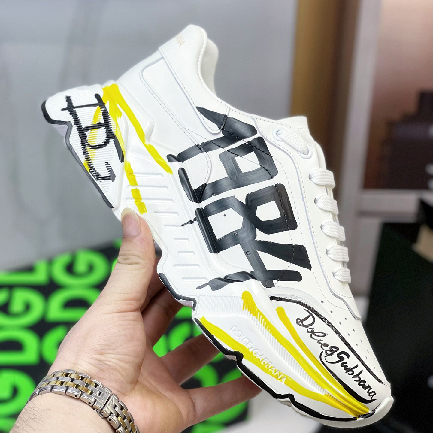 Dolce & Gabbana Calfskin Nappa Daymaster Sneakers - FashionPlug