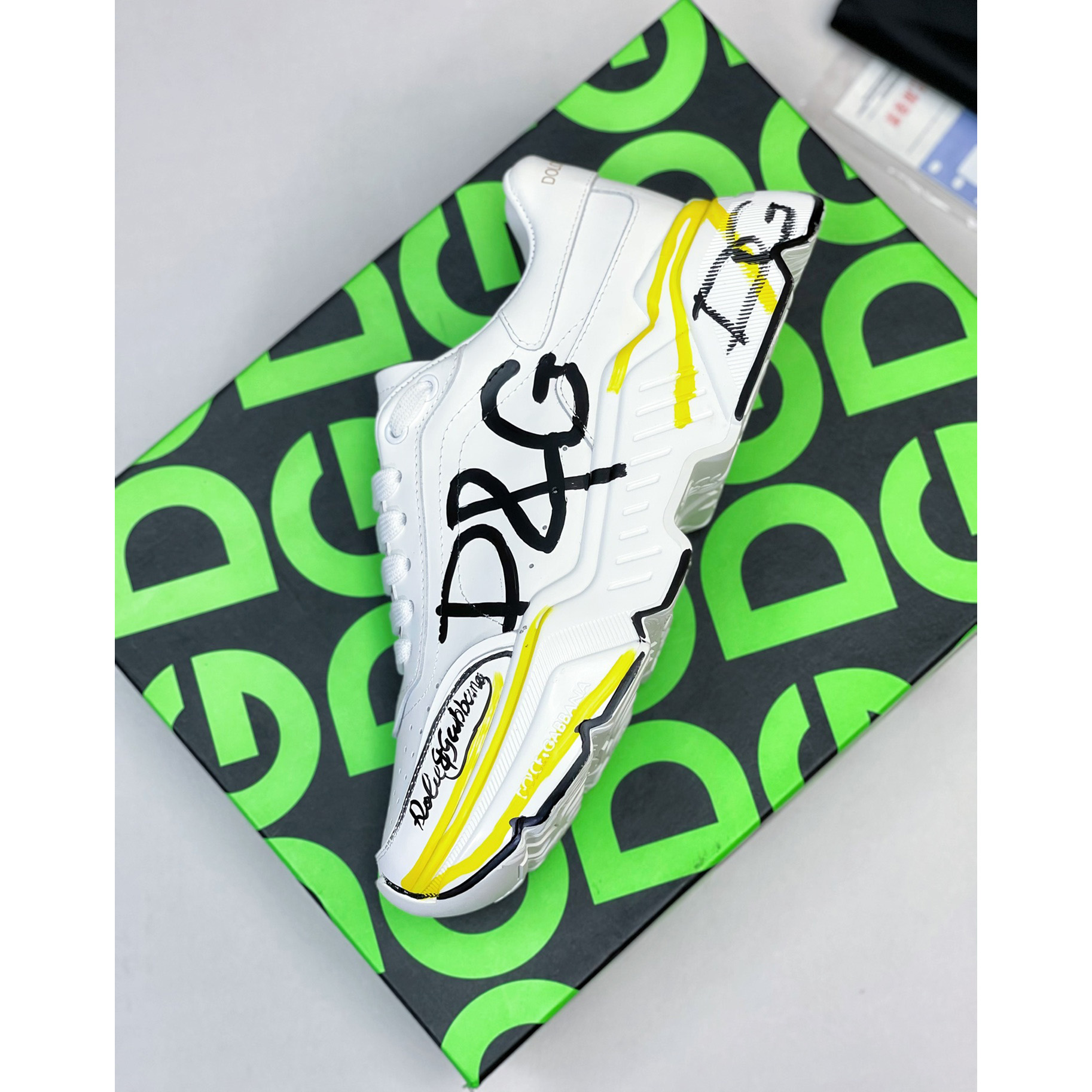 Dolce & Gabbana Calfskin Nappa Daymaster Sneakers - FashionPlug