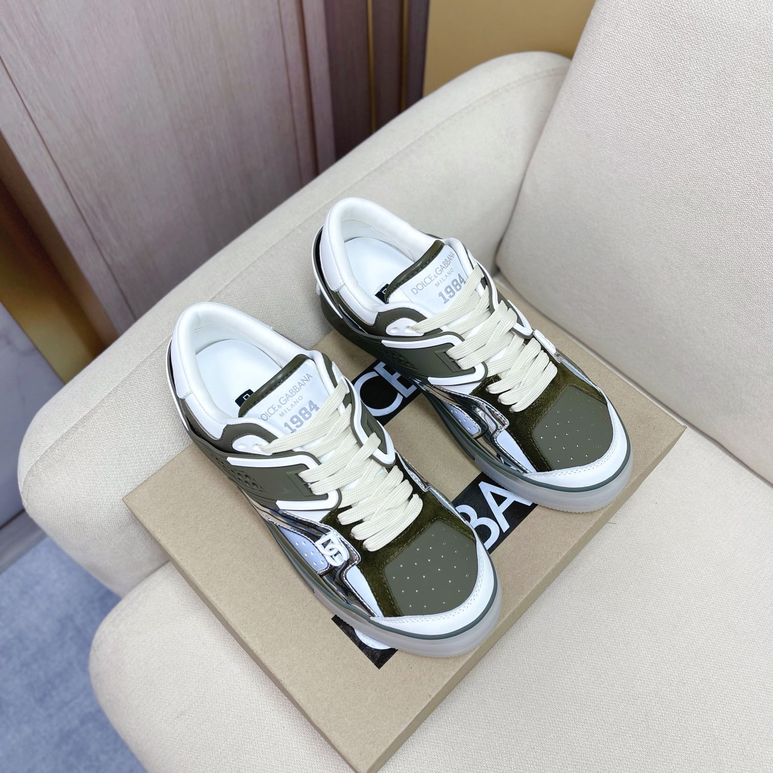Dolce & Gabbana Calfskin Custom 2.Zero Sneakers - FashionPlug