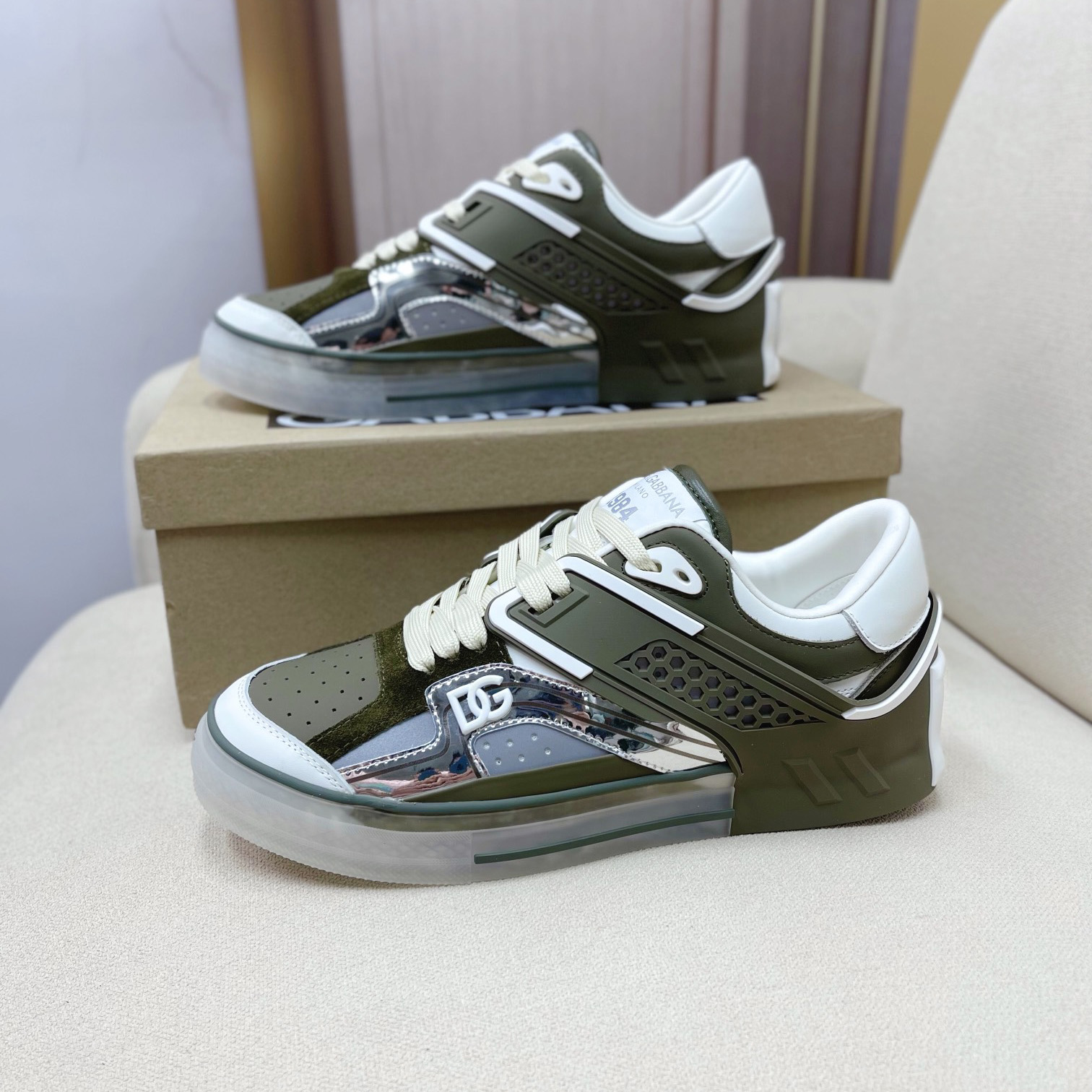 Dolce & Gabbana Calfskin Custom 2.Zero Sneakers - FashionPlug