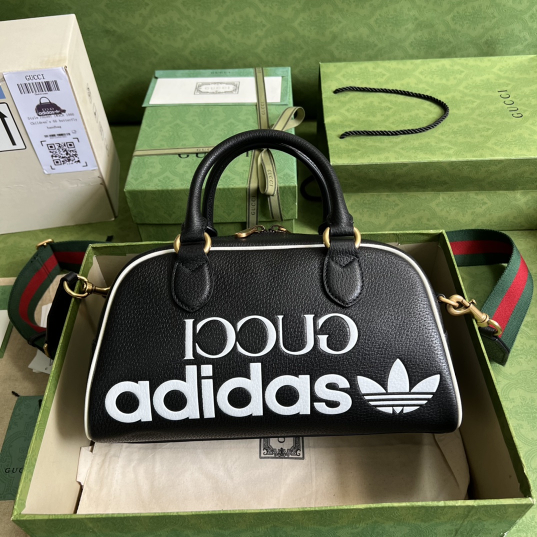 Adidas x Gucci Mini Duffle Bag(31.5-18-15.5cm) - FashionPlug