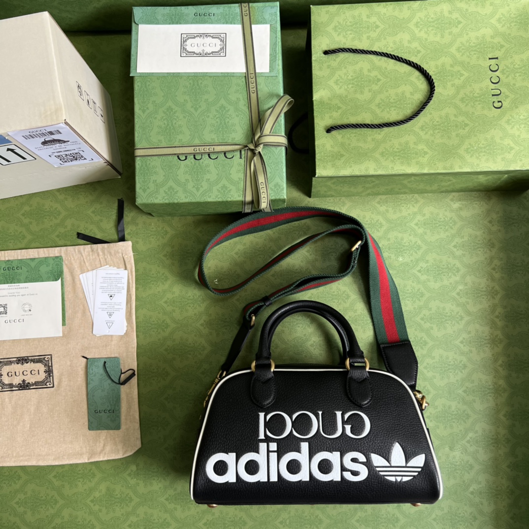 Adidas x Gucci Mini Duffle Bag(31.5-18-15.5cm) - FashionPlug