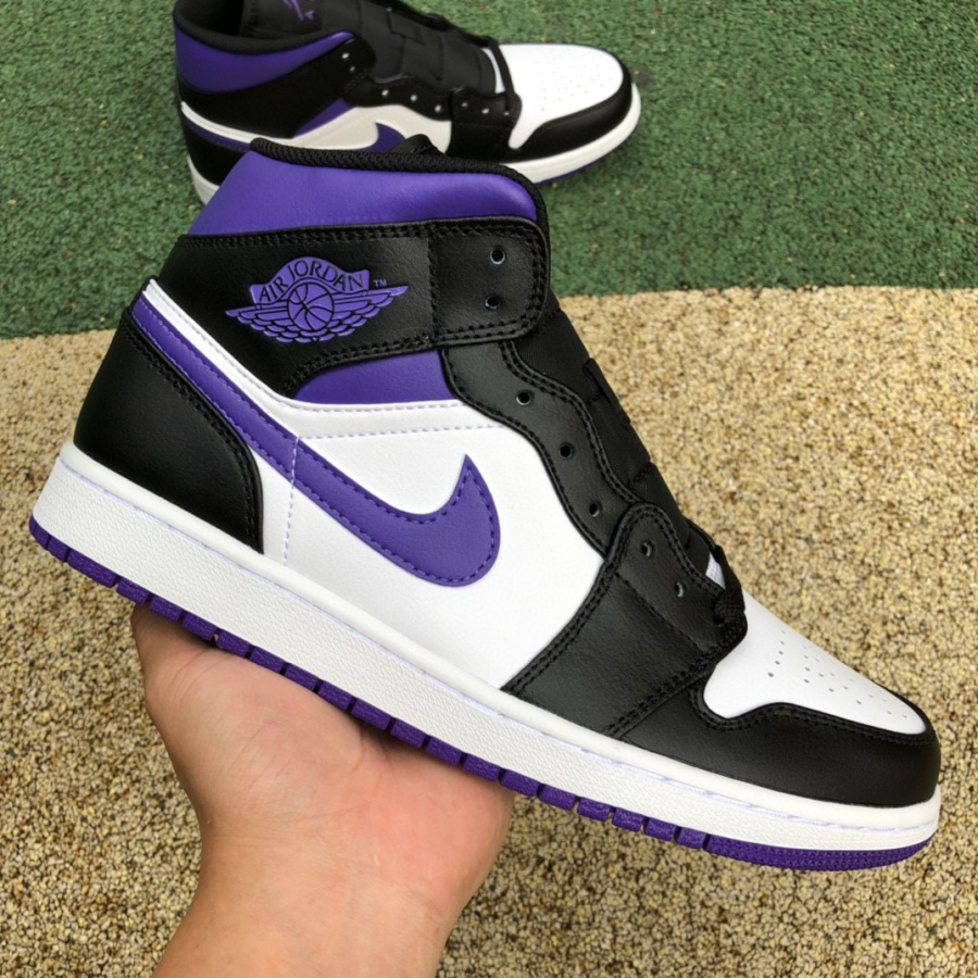 Air Jordan 1 Mid AJ1 Sneaker  554724-095 - FashionPlug