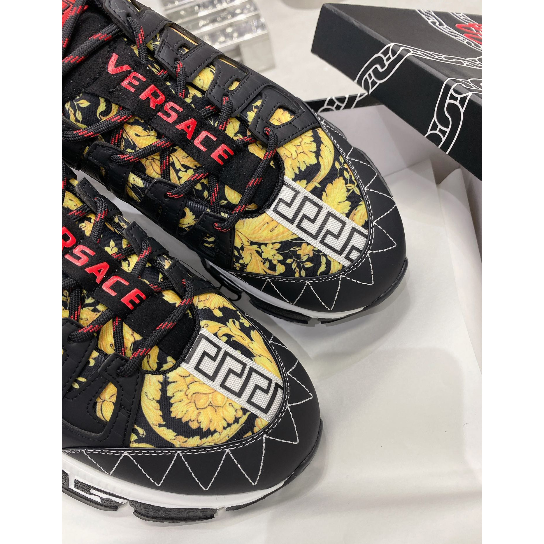 Versace Trigreca Sneakers  - FashionPlug
