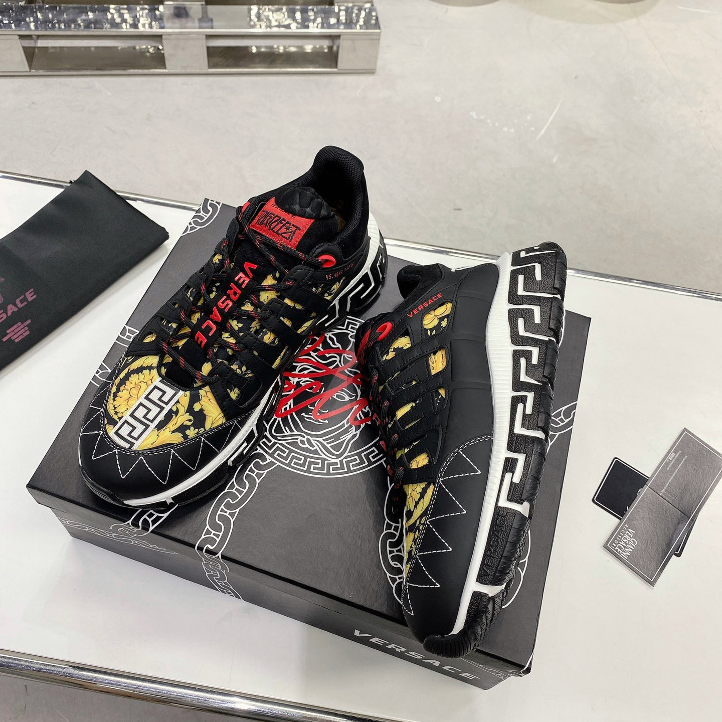 Versace Trigreca Sneakers  - FashionPlug