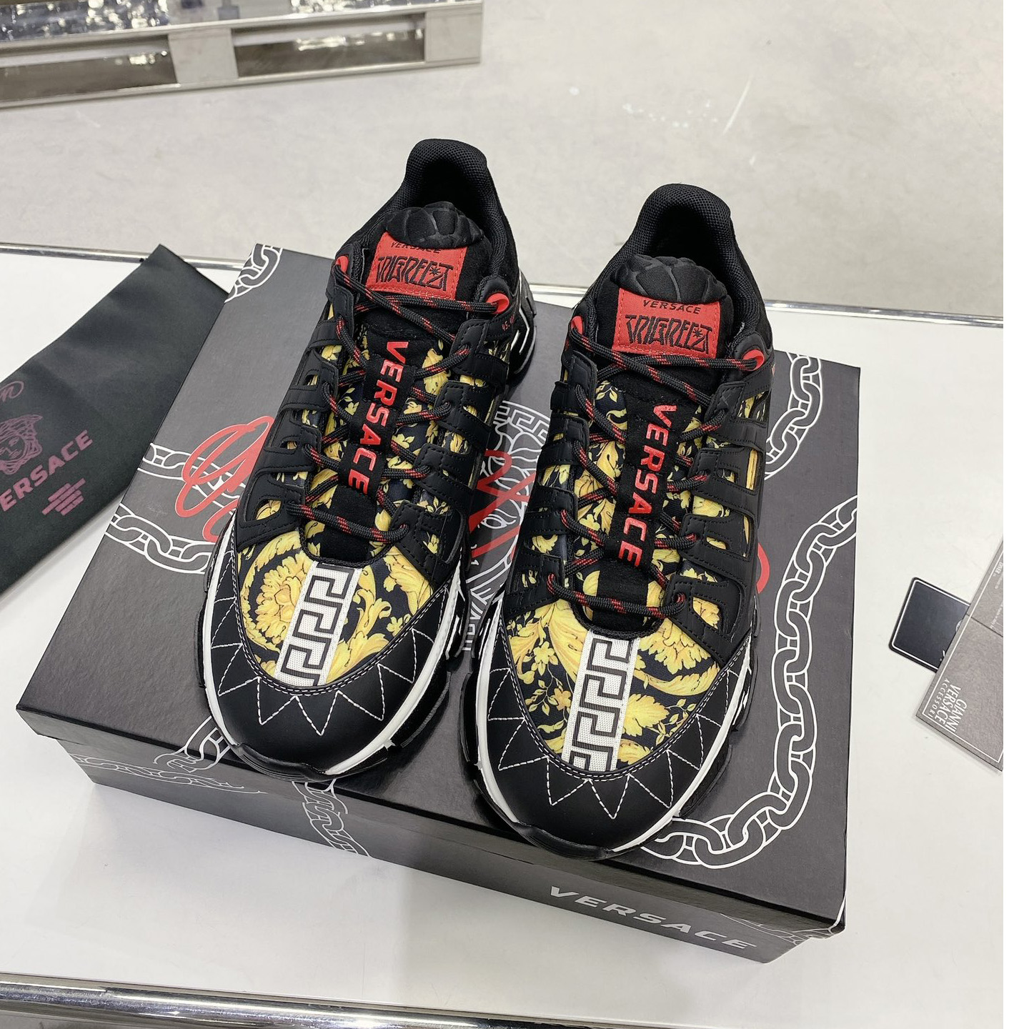 Versace Trigreca Sneakers  - FashionPlug
