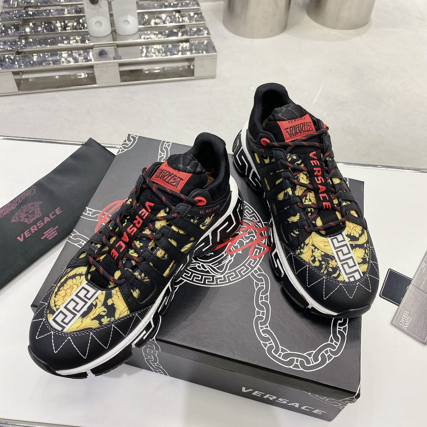 Versace Trigreca Sneakers  - FashionPlug