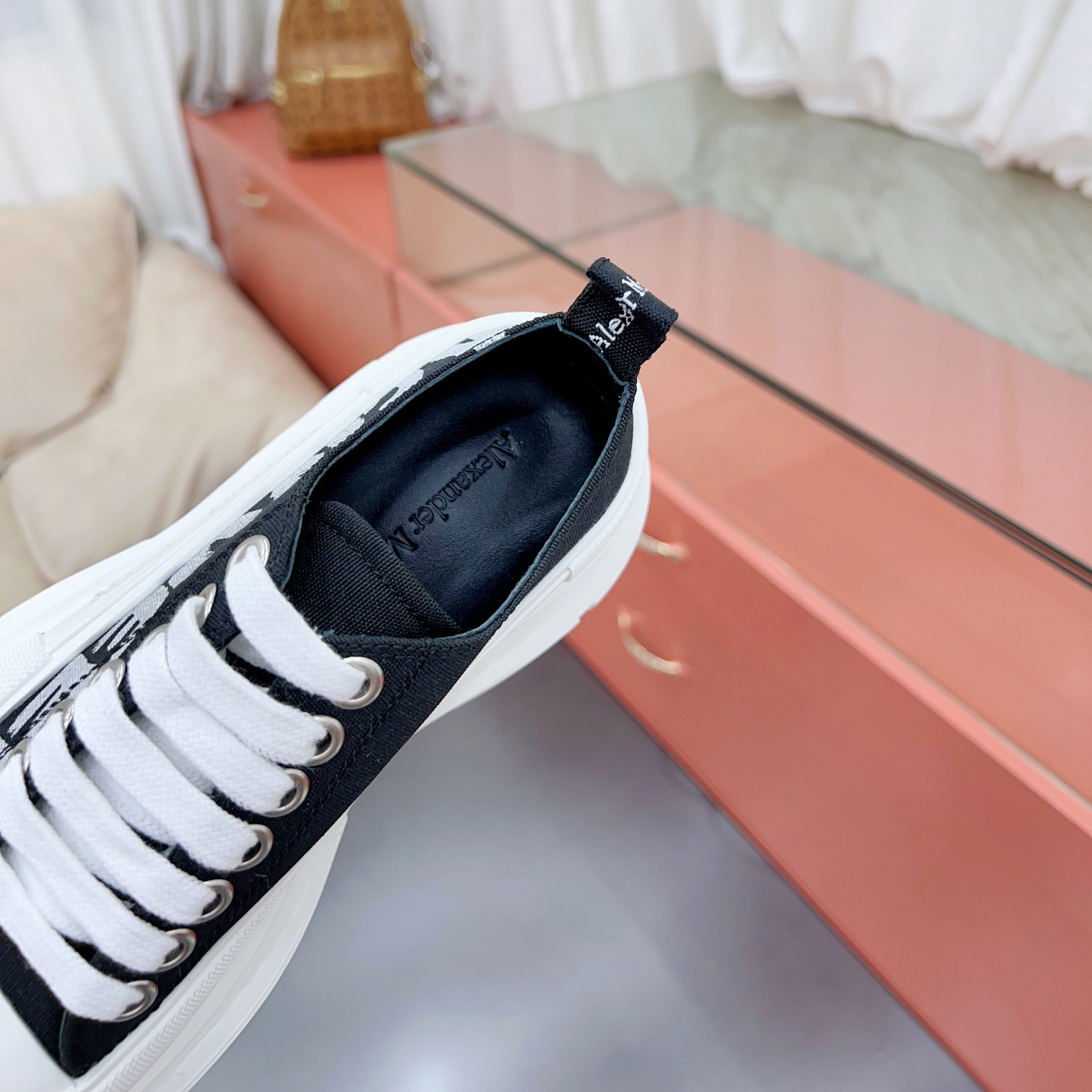 Alexander Mqueen Tread Slick Lace-up In Black - FashionPlug