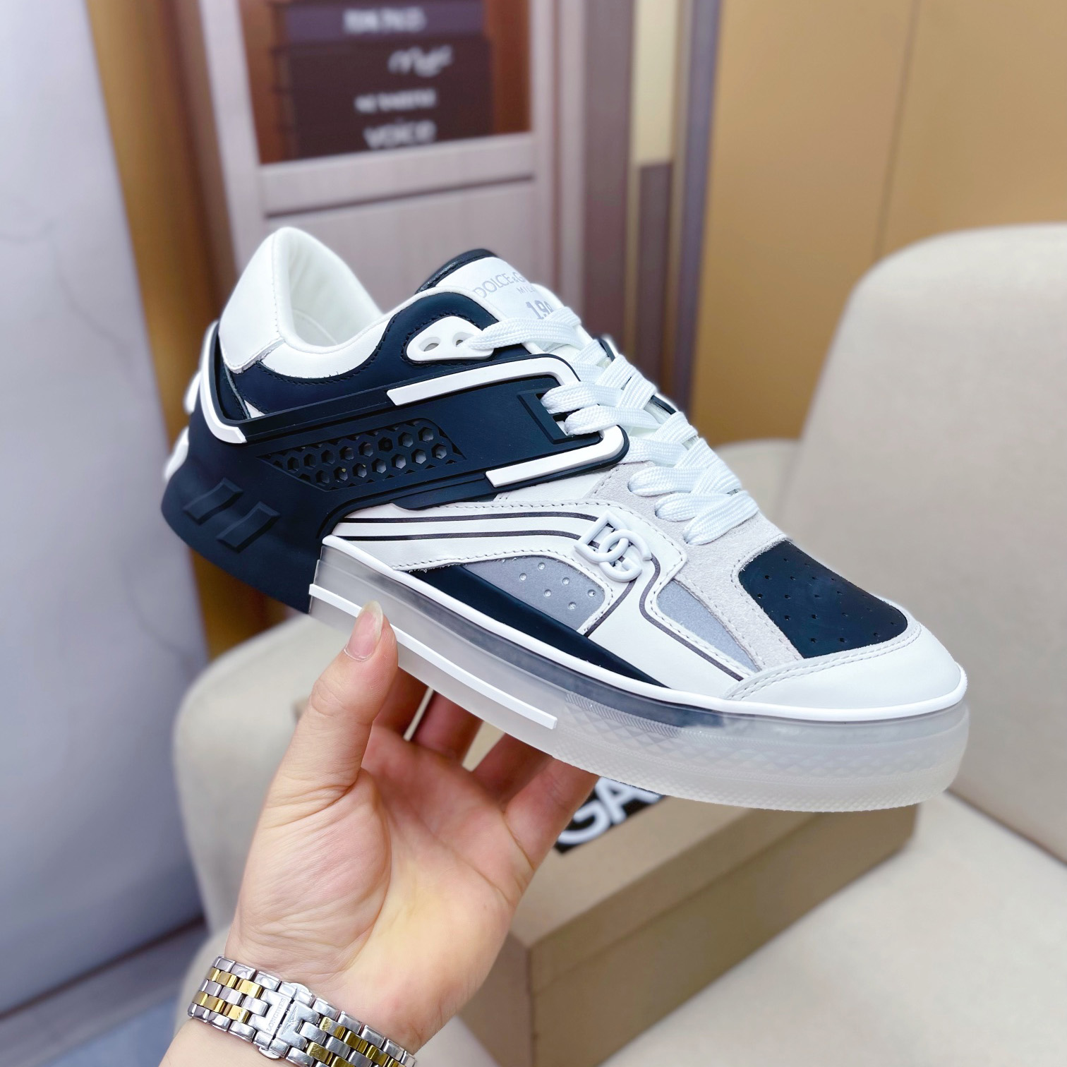 Dolce & Gabbana Calfskin Custom 2.Zero Sneakers - FashionPlug