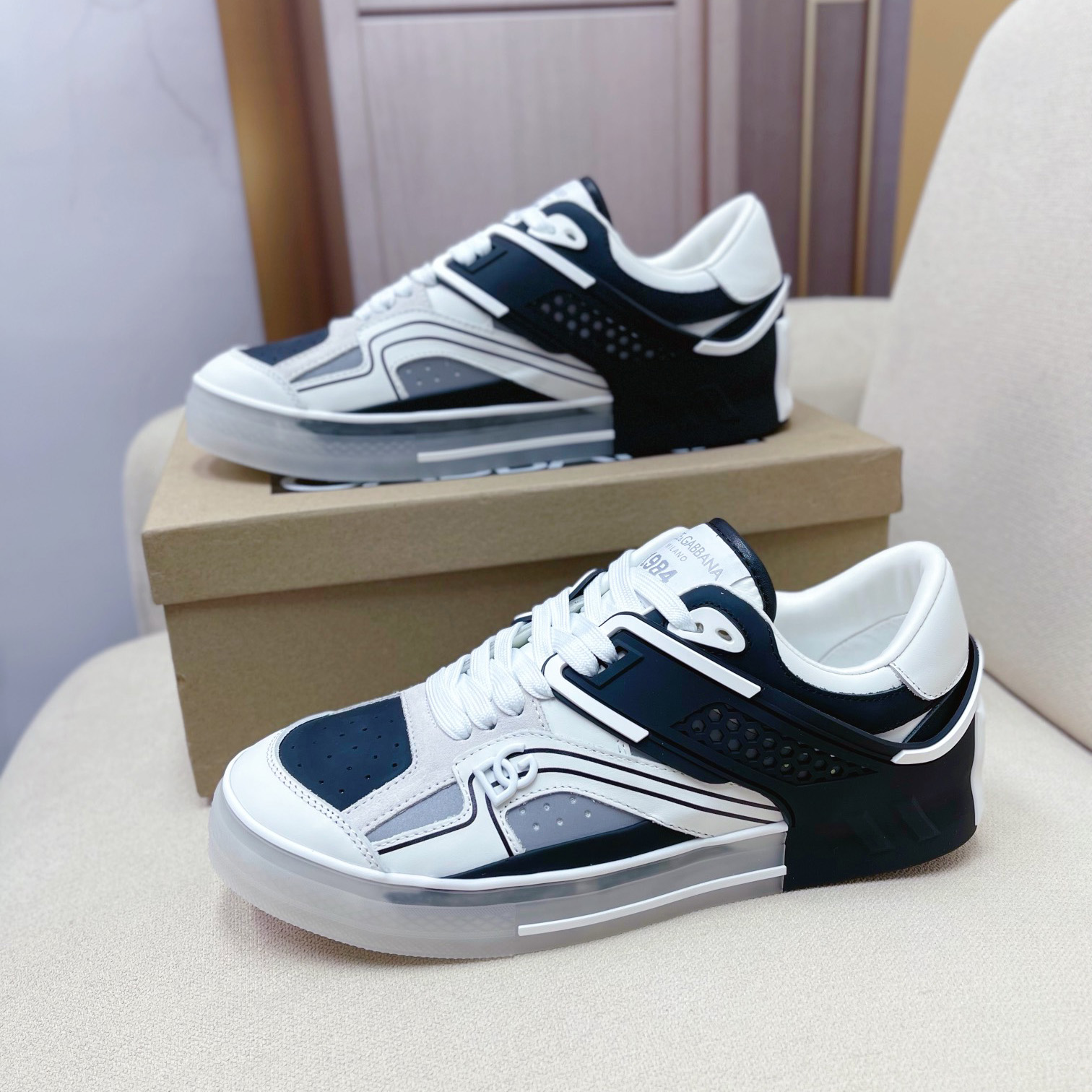 Dolce & Gabbana Calfskin Custom 2.Zero Sneakers - FashionPlug