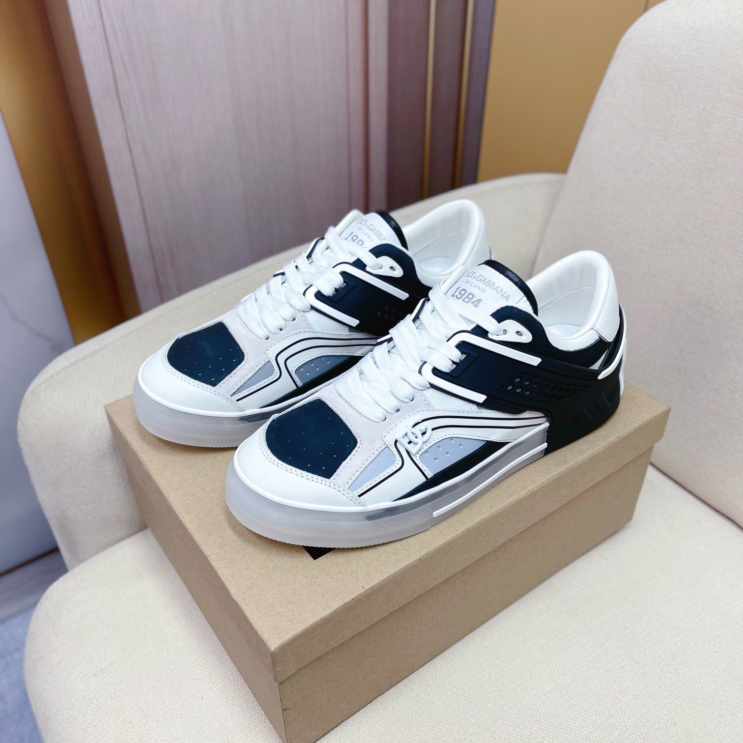 Dolce & Gabbana Calfskin Custom 2.Zero Sneakers - FashionPlug