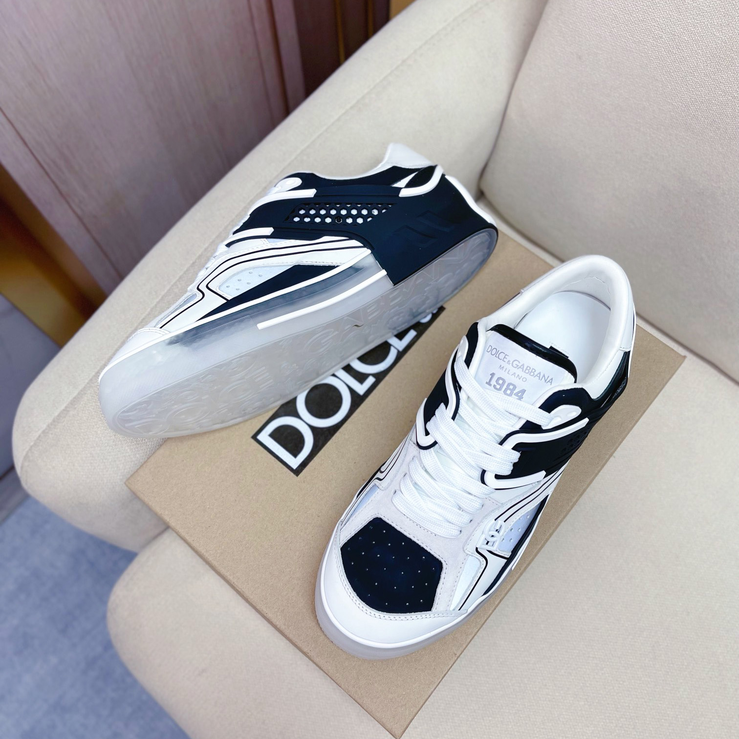 Dolce & Gabbana Calfskin Custom 2.Zero Sneakers - FashionPlug
