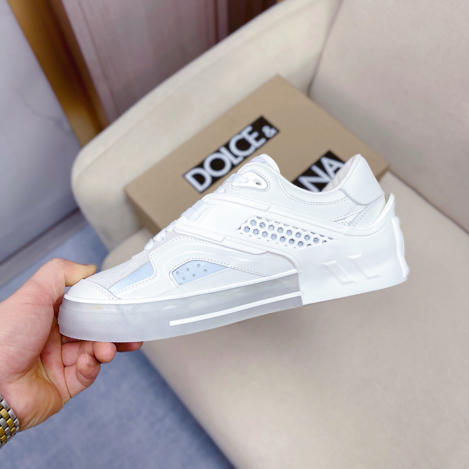 Dolce & Gabbana Calfskin Custom 2.Zero Sneakers - FashionPlug