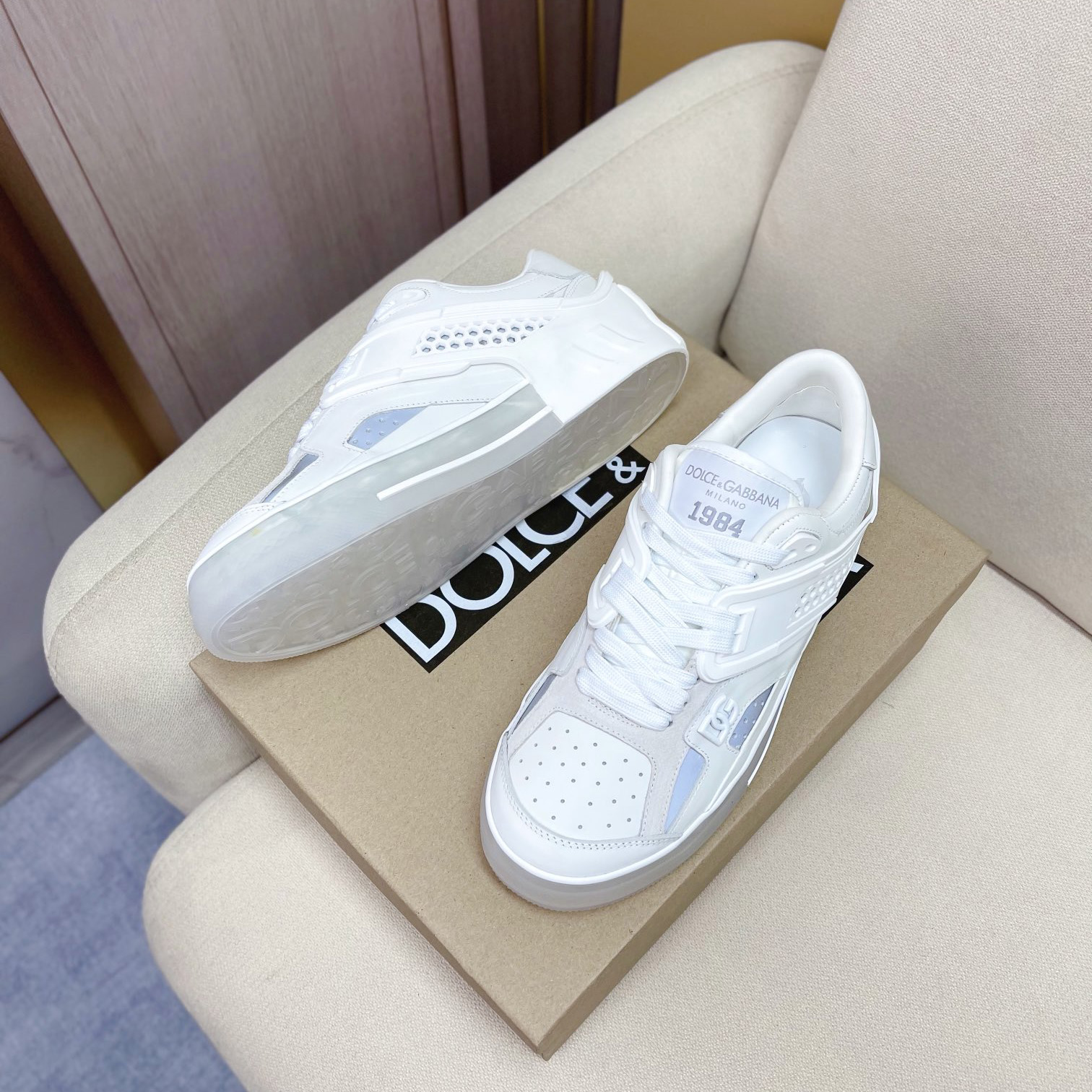 Dolce & Gabbana Calfskin Custom 2.Zero Sneakers - FashionPlug