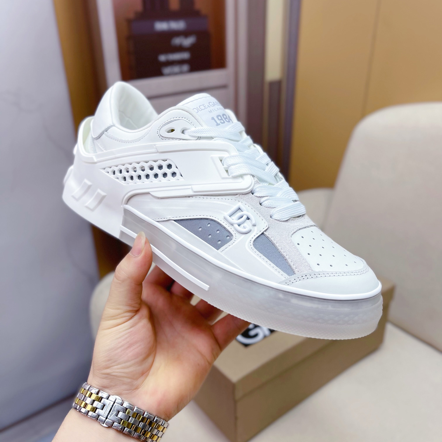 Dolce & Gabbana Calfskin Custom 2.Zero Sneakers - FashionPlug