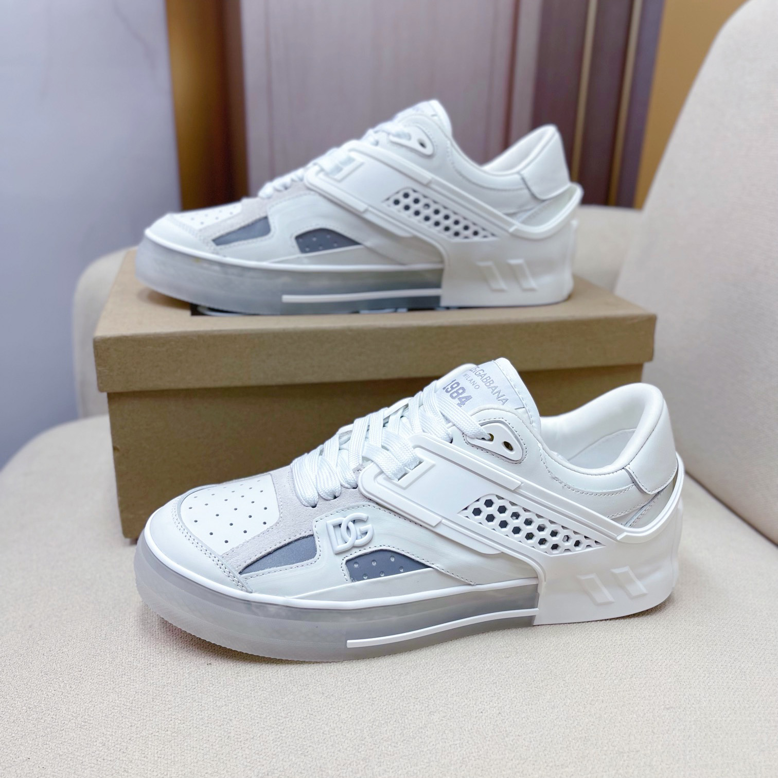 Dolce & Gabbana Calfskin Custom 2.Zero Sneakers - FashionPlug