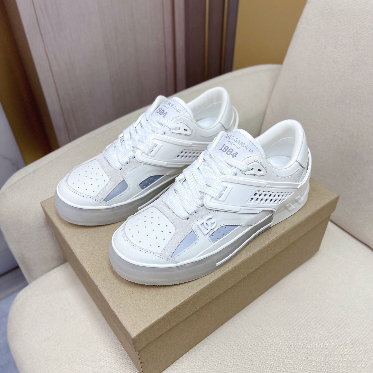 Dolce & Gabbana Calfskin Custom 2.Zero Sneakers - FashionPlug