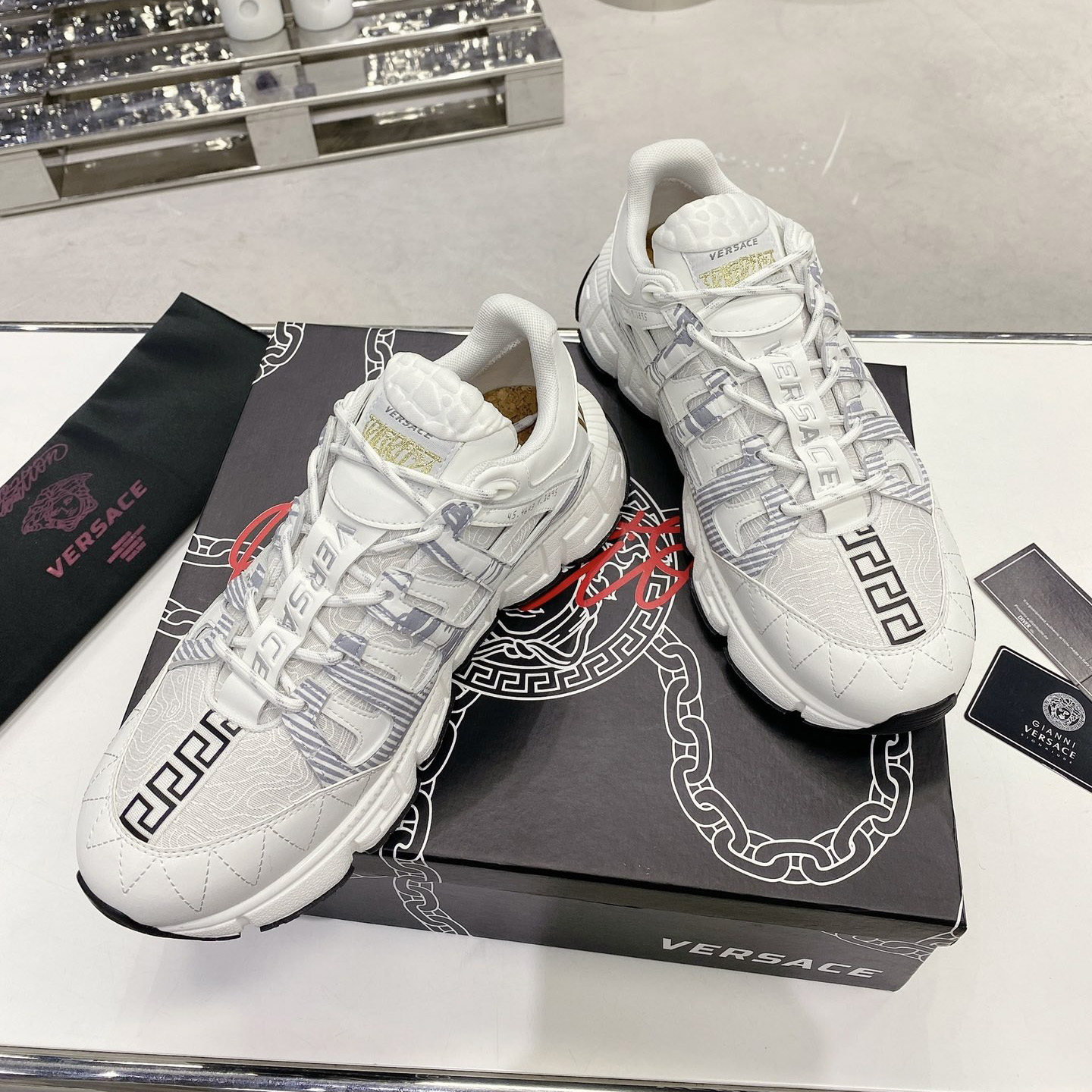 Versace Trigreca Sneakers  - FashionPlug