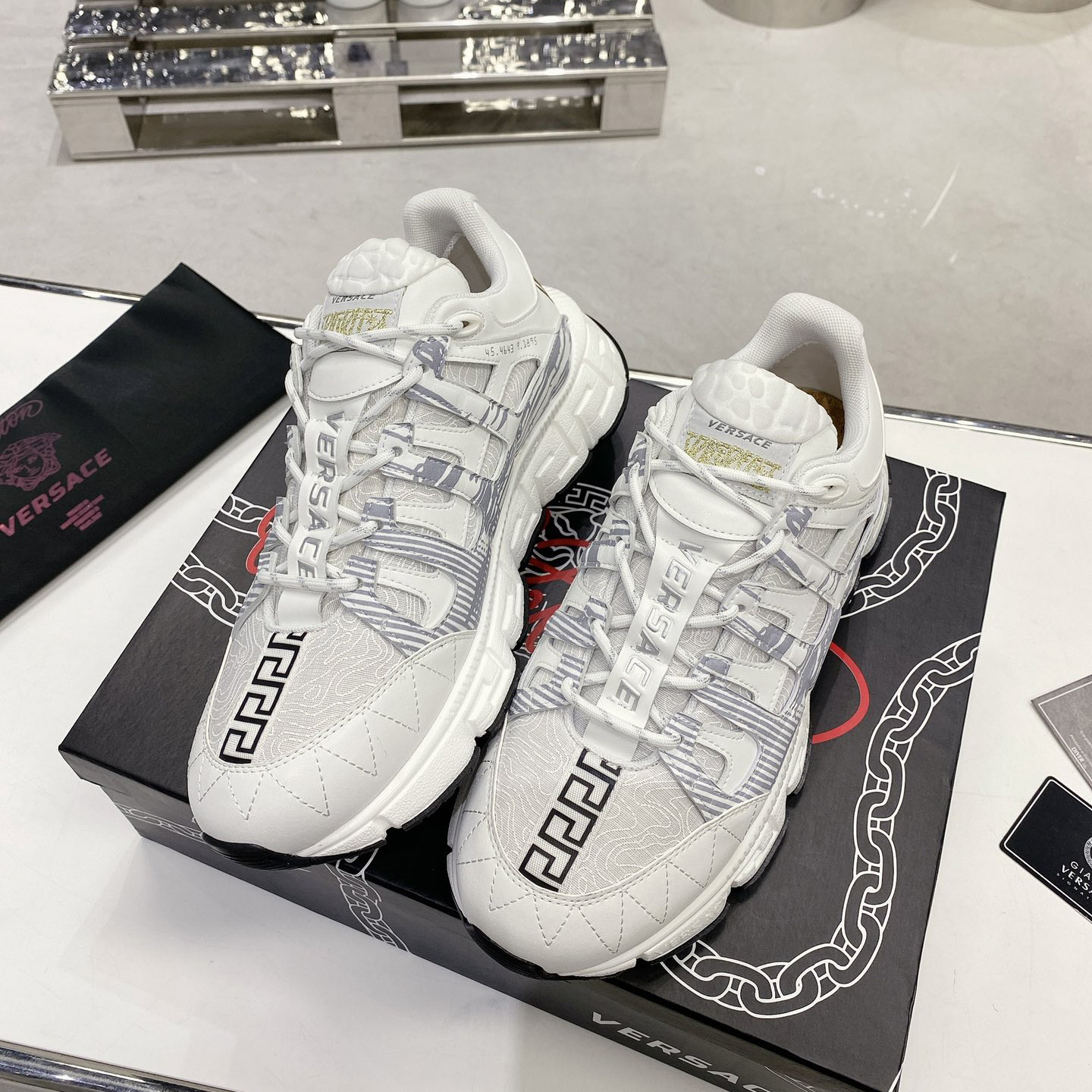 Versace Trigreca Sneakers  - FashionPlug