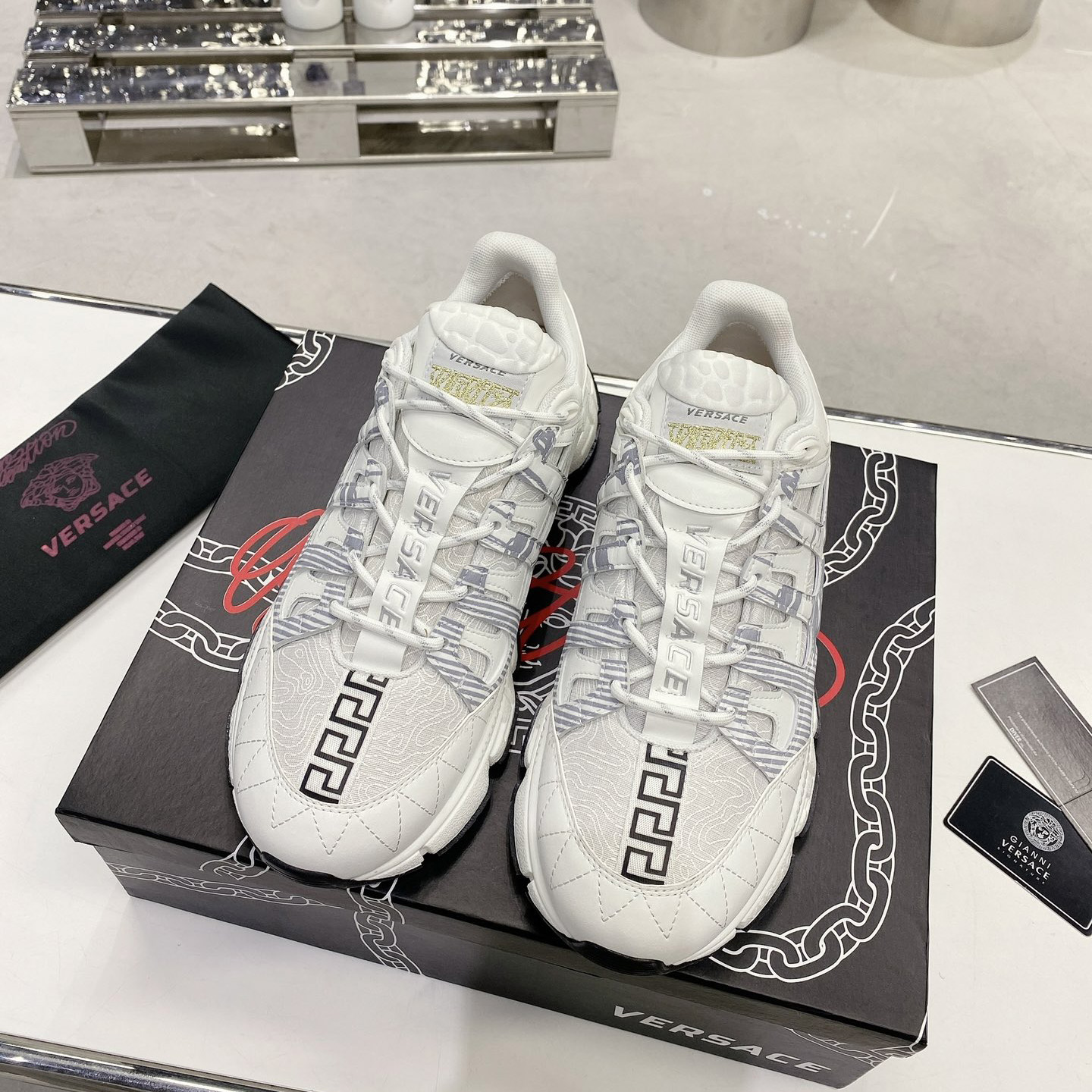 Versace Trigreca Sneakers  - FashionPlug