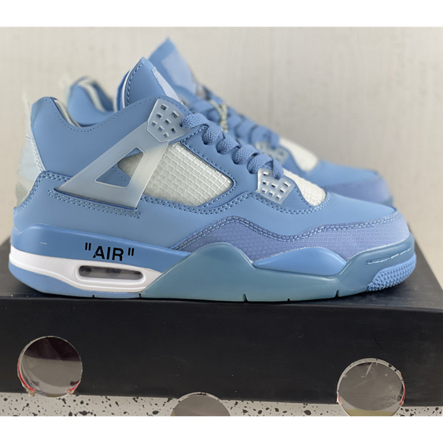 Off White x Air Jordan 4 Sneakers  - FashionPlug