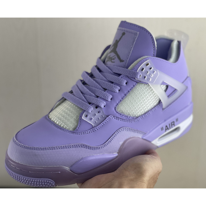 Off White x Air Jordan 4 Sneakers  - FashionPlug